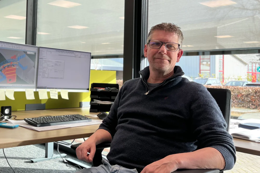 Gerrit op zijn werkplek