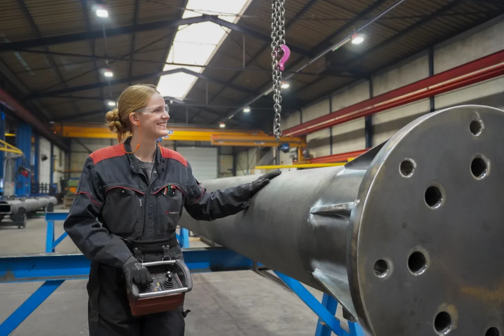 Marin aan het werk