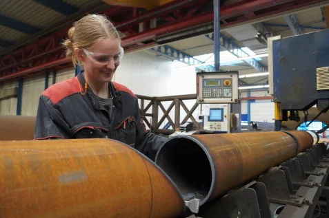 Marin aan het werk